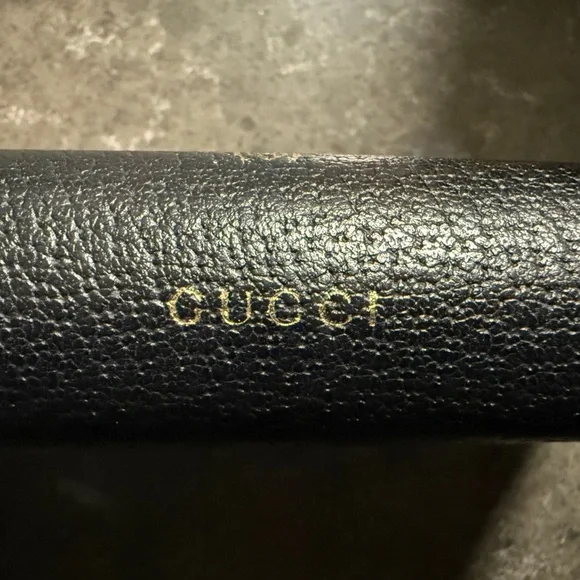 Gucci Black Leather Gold Bee and Star Long Zip Wallet with COA - Picture 7 of 13